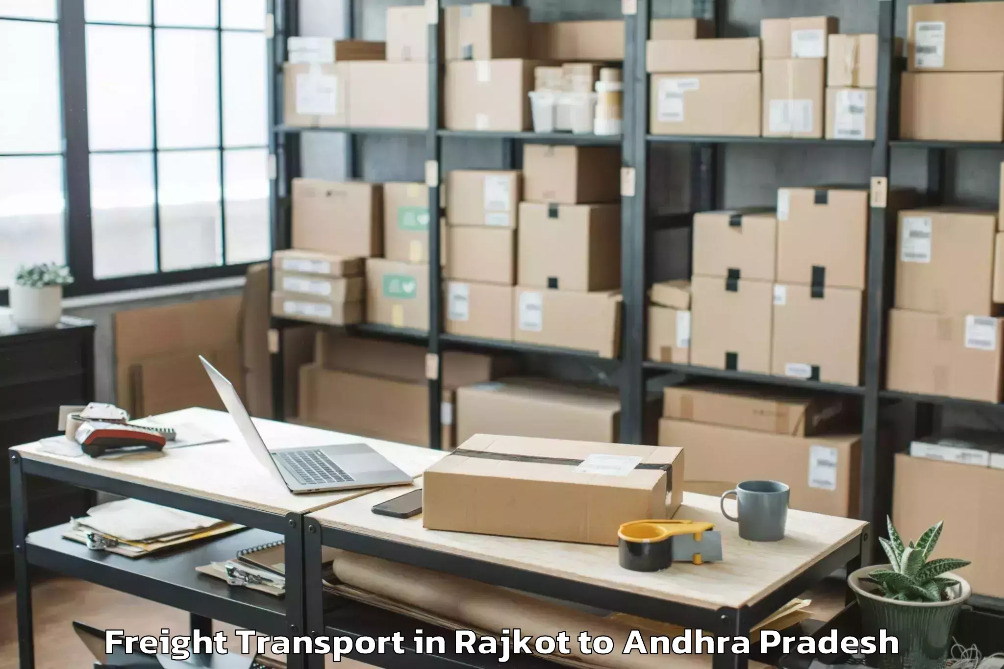 Book Rajkot to Jarugumalli Freight Transport Online